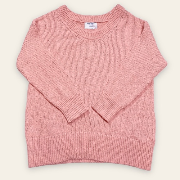 NWT Old Navy Pink Oversized Voop-Neck Tunic Sweater - Picture 1 of 7